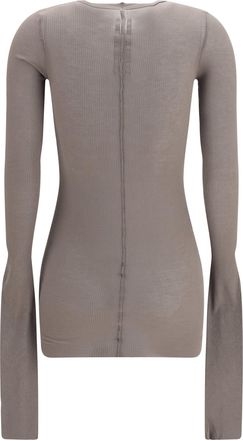 Rick Owens Womens Long-Sleeve Top Dust Viscose; Silk