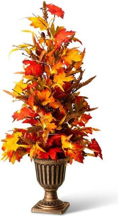 Glitzhome Fall Lighted Maple Leaves Potted Porch Tree With Timer in Orange at Nordstrom, Size Medium