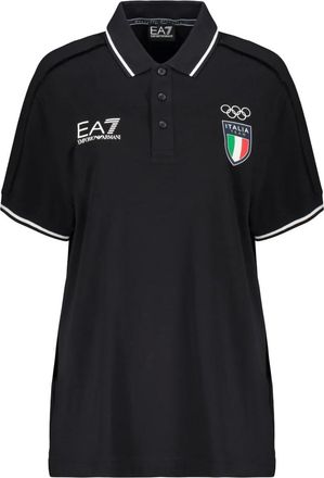 Emporio Armani Polo manica corta con dettagli a contrasto - - Tops - Uomo - Blu - XL