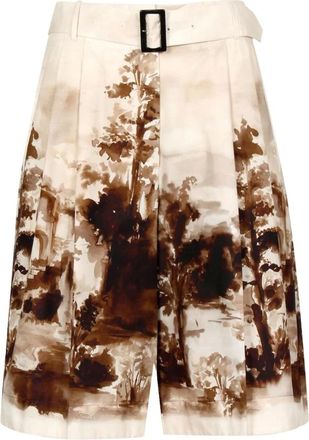Erika Cavallini Semi Couture Donna, Pantaloncini, Beige, L, new