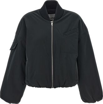 Ganni Nylon Bomber Jacket