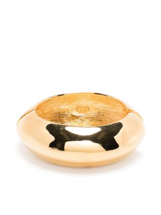 Kenneth Jay Lane polished hinged brangle - Gold
