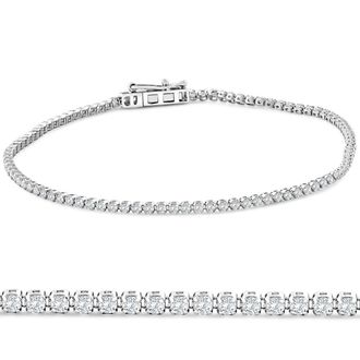 Pompeii3 1.23Ct Diamond Lightweight 7 Tennis Bracelet 14k Gold Lab Grown