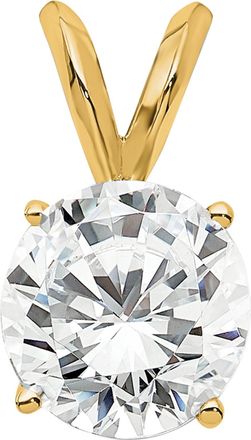 Diamond2Deal 14k Yellow Gold Round Lab Grown Diamond Solitaire Pendant (1ct, VS, G-H)