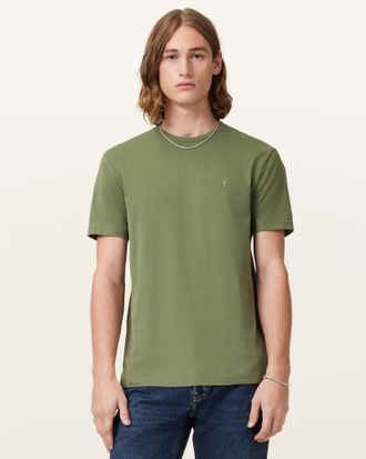 AllSaints Cotton Brace Brushed Cotton Crew Neck T-Shirt, Size: XS
