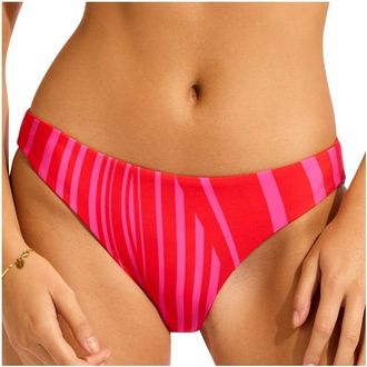 Seafolly Coastline Reversible Hipster Pant Bikini-Bottom f&uuml;r Damen | orange