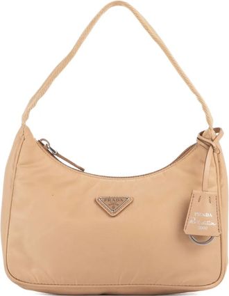 Prada Borsa a spalla con logo - Toni neutri