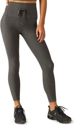 Beyond Yoga Space Dye Pocket Midi Leggings in True Gray Heather at Nordstrom Rack, Size X-Large