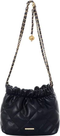 Adornia Quilted Faux Leather Bucket Bag in Black at Nordstrom Rack