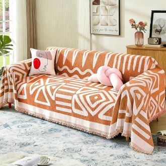 OEM Funda De Sof&aacute; Bohemia Lavable Con Borlas, Apta Para Mascotas, 180x340 Cm