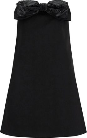 Self Portrait Straless Mini-jurk met Strik - Dames - Korte kleedjes - Zwart - XS - Kleedjes