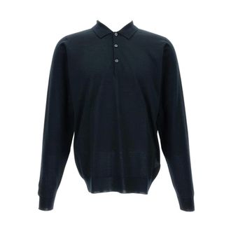 John Smedley Belper Polo - Tops - Hombre - Negro - 2XL