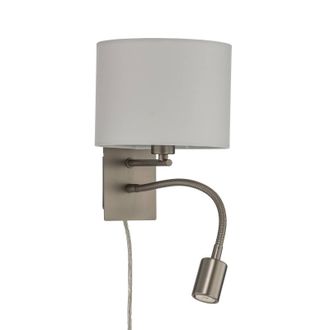 Lindby L&aacute;mpara De Pared florens En Gris Textura, Tela, Tejido, Seda - Lindby