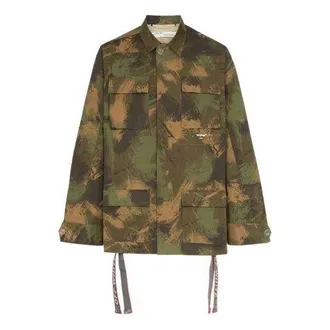 Off-white Mens Off-White c/ Camouflage Jacket Green OMEL007E19A660189901