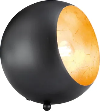 Reality L&aacute;mpara De Mesa Billy Sphere Interior Negro Dorado Alt. 16 Cm Trio Lighting