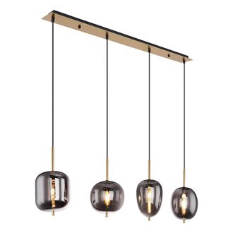Globo Lighting L&aacute;mpara Colgante - Blacky I - Lat&oacute;n - Vidrio Vidrio