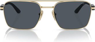 Prada Sunglasses Pr67 Zs Zvn09 T Pale Gold/Dark Gray Unisex