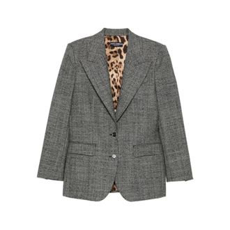 Dolce & Gabbana Dames, Jassen, Grijs, Maat: XS Wol