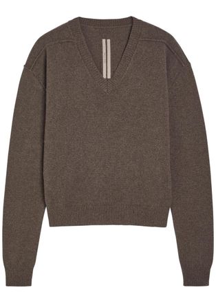 Rick Owens Tommy Cashmere and Wool-blend Jumper - Brown - XL