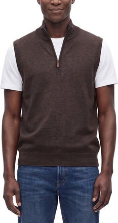 Raffi Merino Wool 1/4-Zip Mock Vest