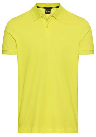 Boss Green by Hugo Boss Poloshirt BOSS GREEN Pio, Herren, Gr. XXL, gelb (bright gelb732), Jersey, Obermaterial: 100% Baumwolle, unifarben, regular fit normal, hoch geschlosse