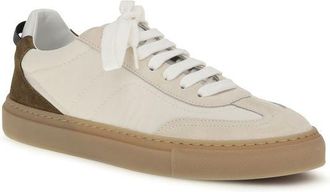 Brunello Cucinelli Womens Beige Calf Leather Bos Taurus Low Top Sneakers