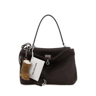 Balenciaga Rodeo S Leather Crossbody Bag With Vintage Motif
