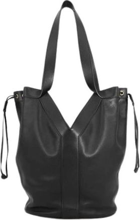 Saint Laurent Pre-owned Vintage Bucket Bag - Dames - Vintage Tas - Zwart - ONE Size - Leer - Vintage