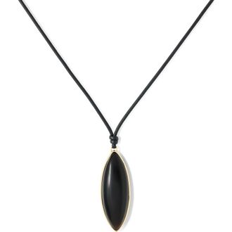 Jennifer Fisher Dagger Pendant Cord Necklace in Smokey Quartz at Nordstrom
