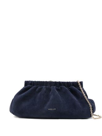 DeMellier Miami suede clutch bag - Blu