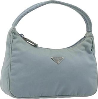 Prada Pre-owned Vintage Pouch - Dames - Vintage Schoudertas - Blauw - ONE Size - Nylon - Vintage