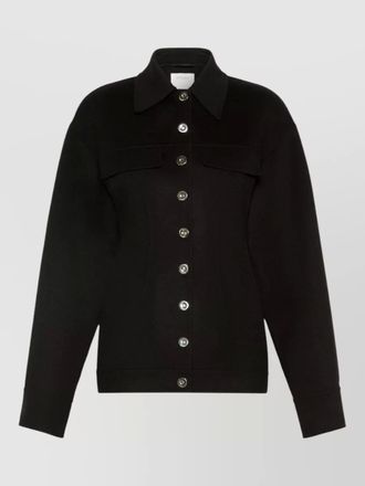 Sportmax tailored virgin wool coat clean design