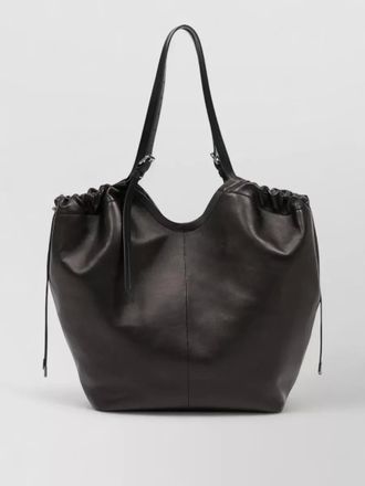 Maison Margiela nappa leather oversized drawstring shoulder bag