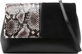 Manu Atelier The Fold Snakeskin-pattern Clutch Bag