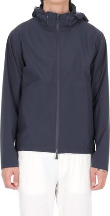 Herno Waterproof Short Technical Jacket with Removable Hood