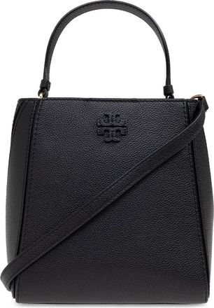 Tory Burch McGraw leather bucket bag - women - Calf Leather - One Size - Black