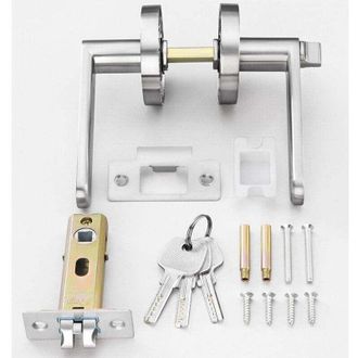 OEM Manilla De Puerta Con Palanca, Cerradura De Puerta Con Palanca, Manilla De Puerta Interior Con Cerradura Y Llave, Apertura Silenciosa, Inoxidable, 60 