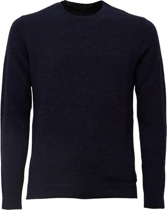 Zanone Ronde hals gebreide kleding - Heren - Ronde hals truien - Blauw - 3XL - Truien & Vesten