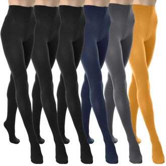Angelina Womens Brushed Fleece Interior Thermal Fashion Tights - - One Size