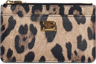 Dolce & Gabbana Tarjetero Lear con estampado de leopardo Dauphine
