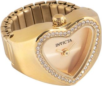 Invicta Mini 49574 Dames Horloge - Quartz Uurwerk - Roestvrij Staal met gouden Wijzerplaat - 18mm