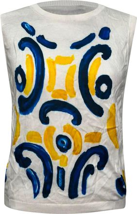 Moschino Couture Printed Vest Sweater in Multicolor Cotton