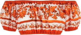Dolce & Gabbana Orange Cotton Womens Blouse
