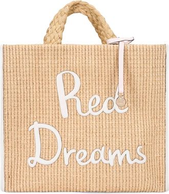 Red Valentino Woven Tote Bag - Dames - Shoppers - Beige - ONE Size - Katoen - Tassen