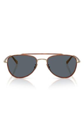 Oliver Peoples 52mm Sacoye Pilot Sunglasses in Gold/amber/blue at Nordstrom