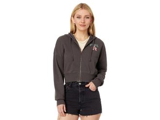 O'Neill Darcie Zip Hoodie Womens Sweater Washed Black : SM (US 1-3), Cotton