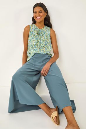 Roman Palazzo Culotte Wide Leg Trouser