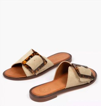 Penelope Chilvers Womens Biarritz Buckle Sandal In Tan