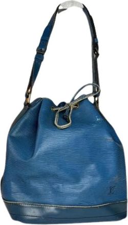 Louis Vuitton Pre-owned Bucket Bags, female, Blue, Size: ONE SIZE Pre-owned Leather Bucket Bag
