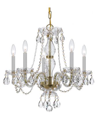 Crystorama 5-Light Traditional Crystal Chandelier Swarovski Spectra Crystal